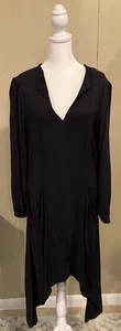 Neu mit Etikett ViX Paula Hermanny langer flora Überwurf Kaftan schwarz Größe M 178 $ - Bild 1 von 6