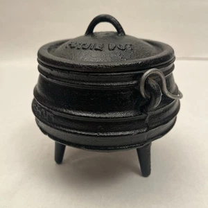 Afrikanischer 1/4 Gusseisen Putjie Topf mit Deckel (klein, 18 Unzen) - Bild 1 von 10