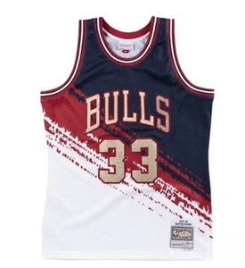 Chicago Bulls Scotti Pippen Mitchell & Ness HWC Independence Swingman Jersey.New - Picture 1 of 8
