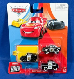 New SHERIFF DEPUTIES SERIES Pixar Cars MINI RACERS 3-Pack APB Officer Lightning - Picture 1 of 7