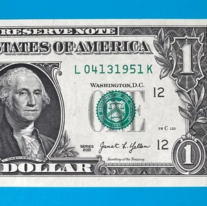 April 13, 1951 (L 04131951 K) BIRTHDAY ANNIVERSARY $1 One Dollar Bill *UNC* - Picture 1 of 4