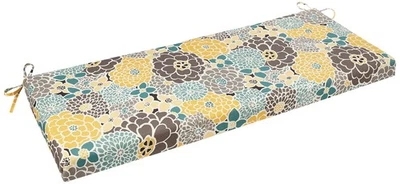 Sofá Setee Banco Columpio Floral Brillante Interior/Exterior Cojín con Corbatas Clima Foto 1 de 4