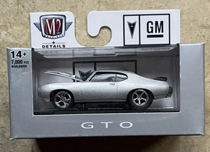 M2 Machines 1:64 Ground-Pounders - 1969 Pontiac GTO (Silver) R24 23-04 - Picture 1 of 3
