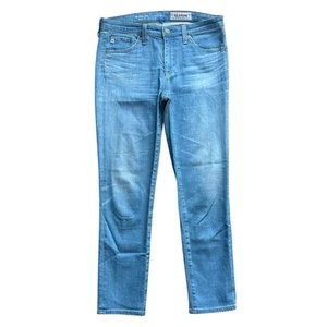 AG Adriano Goldschmied Jeans 27 Blue Prima Crop Cigarette Stretch Light Wash USA - Picture 1 of 12
