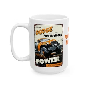 Vintage Dodge 4x4 Power Wagon Model T137 Retro Mug, Coffee Cup, Tea Mug, Gift - Picture 1 of 6