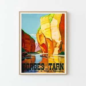 Gorges Du Tarn Frankreich Vintage Reise Poster Fine Art Print | Wohndeko - Bild 1 von 6