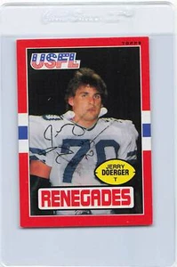 1985 Topps USFL #99 Jerry Doerger Renegades Signed Auto *K5792 - Picture 1 of 2