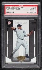 2004 Leaf Certified Materials Alex Rodriguez #8 PSA 9 MINT