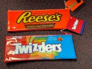 Reese's PB Cup & Twizzlers con cremallera superior estuche lápiz soporte para monedas ¡NUEVO lindo! - Imagen 1 de 2