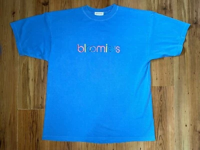 Camiseta Vintage BLOOMIES Bloomingdales Spellout Talla XL Azul Foto 1 de 4