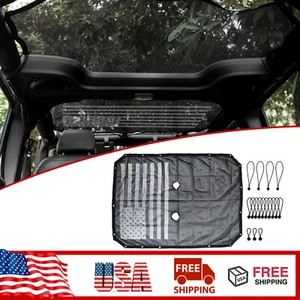 For Jeep Wrangler JK 2007-2017 4Door USA Flag Roof Top Sunshade Mesh Shade Cover - Picture 1 of 13