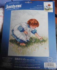 Sammeln Gänseblümchen - Janlynn gezähltes Kreuzstich-Set 029-0055 9" x 11" - Bild 1 von 3