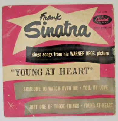 Frank Sinatra,"Young At Heart" 7" vinyl record EP Capital EAP 1 571 - Image 1 of 3