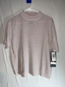Sag Harbor Woman’s Size M Pink/Sparkle Pull Over Sweater New With Tags! - Picture 1 of 10