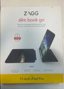 ZAGG Apple 11 Inch iPad Pro Slim Book Go Keyboard and Folio Case - Black - Picture 1 of 1
