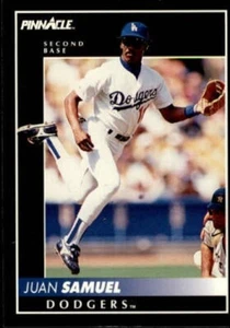 1992 Pinnacle Juan Samuel Los Angeles Dodgers Card # 99 MINT condition - Picture 1 of 2