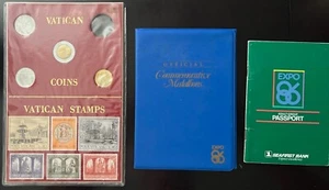 LOTE de Monedas del Vaticano Estampillas y Expo 1986 Medallones Conmemorativos y Pasaporte - Imagen 1 de 5