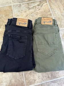 2 Pairs Of Diesel Boys Size 12 Jeans - Picture 1 of 8