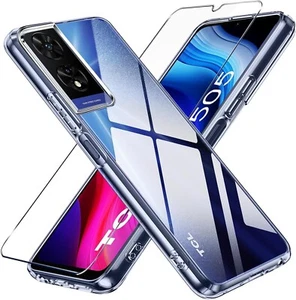 COVER TRASPARENTE + PELLICOLA IN VETRO TEMPERATO PER TCL 505 CUSTODIA TPU GEL - Imagen 1 de 11