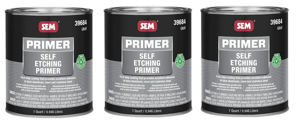 SEM 39684 GRAY Self Etching Auto Body Primer (3 Quarts) Foto 1 de 1