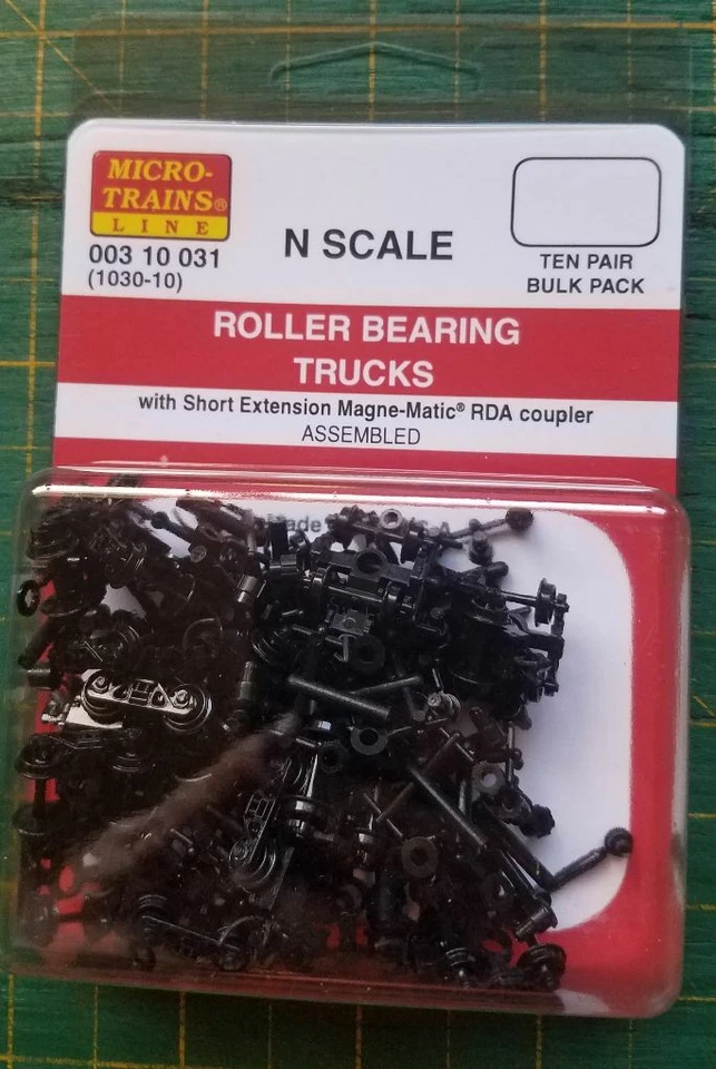 N MICRO TRAINS  003 10 031 Roller Bearing Trucks w/sht cpls  1030-10 - Image 1 of 1