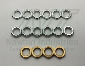 Dado esagonale sottile 6 pezzi M10x1,0 - spessore 3 mm e 4 mm - acciaio zinco, ottone - lampioni - Foto 1 di 1