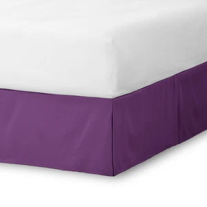 Bare Home Double Brushed Bed Skirt: Pleated, Easy Fit, 15" Deep - Picture 1 of 84