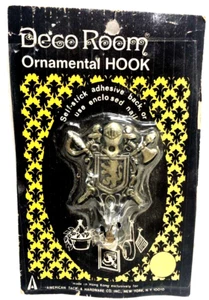 Vintage 1960s American Tack & Hardware Co, Wall Hook, Knights Crest, new (LL) - Picture 1 of 8