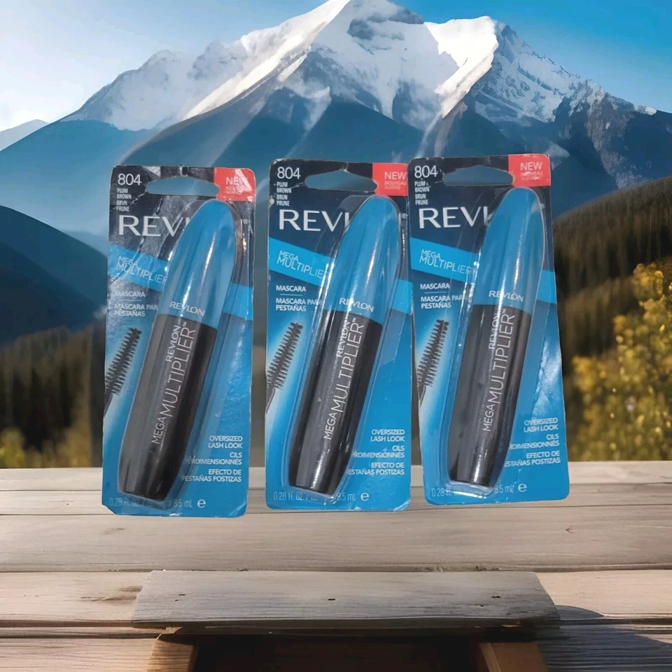 2x Revlon Mega Multiplier Mascara 804 Plum Brown -ship