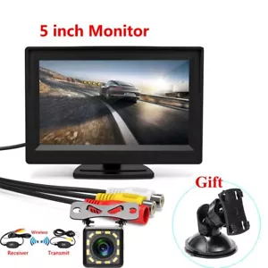 5" Monitor Car Reversing Camera Kit BackUp Car Rear View Camera Parking System - Picture 1 of 27