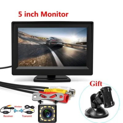 5" Monitor Car Reversing Camera Kit BackUp Car Rear View Camera Parking System - Image 1 of 4