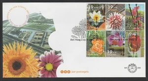 Países Bajos - Floriade Expo 2002. Bloque de 6 sellos FLORES en muy buen estado usado en FDC - Imagen 1 de 1