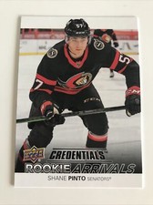 NHL Card,Shane Pinto,Rookie Arrivals,Credetials 2021-22,Ottawa