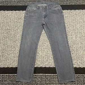 7 For All Mankind Slimmy Men’s Sz 33 Classic Slim Straight Preppy Academia Gray - Picture 1 of 7