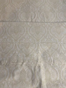 Fieldcrest Heritage Flat Sheet Queen Beige floral 100% Cotton Modern Traditional - Picture 1 of 9