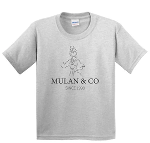 Gildan Heavy Duty Cotton Girls/Youth T-Shirt S-XL Mulan-Princess-School-Gift - Picture 1 of 30