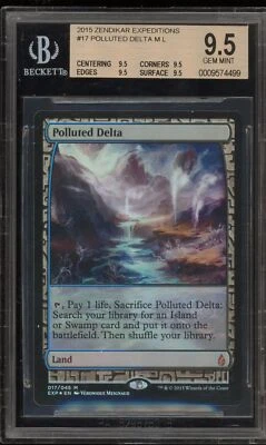 Magic the Gathering MTG Polluted Delta Zendikar Expedition Mythic Foil BGS 9.5 - Image 1 of 2