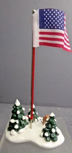 DEPT 56 CHRISTMAS SNOW VILLAGE ACCESSORY VILLAGE FLAG POLE - Picture 1 of 5