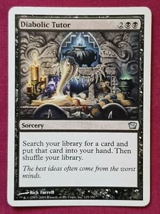 Magic The Gathering 9TH EDITION DIABOLIC TUTOR black card MTG - Picture 1 of 2