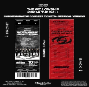 ATEEZ WORLD TOUR THE FELLOWSHIP BREAK THE WALL - Maßgeschneiderte K-Pop Konzerttickets - Bild 1 von 6