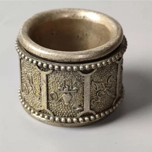 Handcarved the Eight Immortals Pull finger Ring statue Silver - Picture 1 of 6