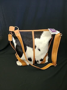 Beautiful New with Tags The Design Edge Jersey Cowhide Leather Tote Bag - Picture 1 of 16