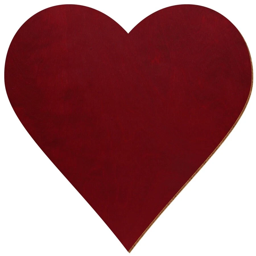 Holz Herz Dunkelrot beidseitig lackiert Deko Basteln 3-50cm - Bild 1 von 1