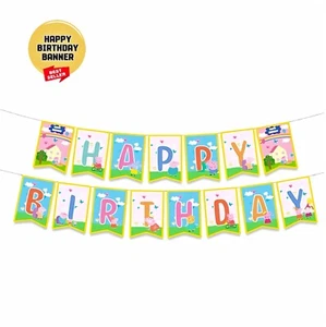 Peppa Pig Geburtstag Banner Happy Birthday Kinder Party Deko - Bild 1 von 10