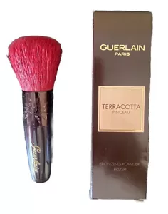 Guerlain Paris Terracotta Pinceau Bronzing Powder Brush Brown Velvety Pouch NIB - Picture 1 of 12