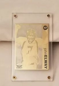 NFL 1999 John Elway Denver Broncos 24K Metal SUPER BOWL MVP ERROR CARD - Picture 1 of 5