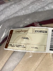 Longaberger Tinsel Liner Natural #23165238 - Imagen 1 de 5