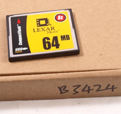 LEXAR 64MB COMPACT FLASH MEMORY CARD - UK SELLER (B3424) - Image 1 of 3
