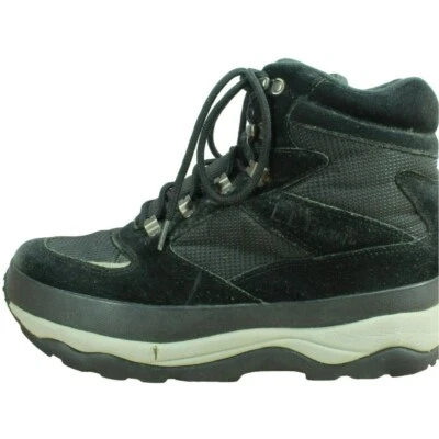 Botas de caminhada masculinas LL Bean de camurça preta isoladas impermeáveis com cadarço tamanho 11,5 M - Imagem 1 de 4