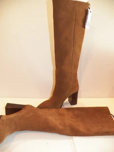 Neu mit Etikett Zara Damen BR Wildleder kniehoher Überziehstiefel klobiger Absatz 5/35 - Bild 1 von 4